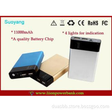 Compact Rechargeable Mobile phone Power Bank 11000m Ah with